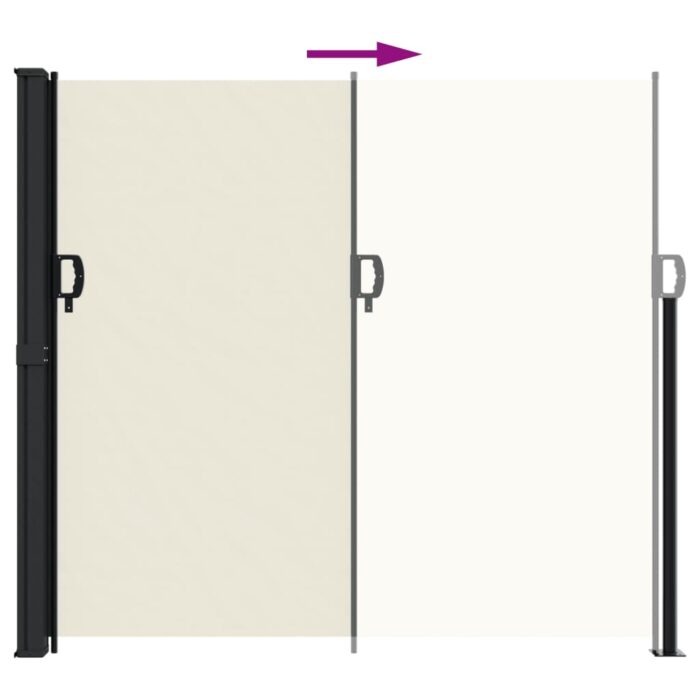 Auvent latéral rétractable crème 180x600 cm – Image 3