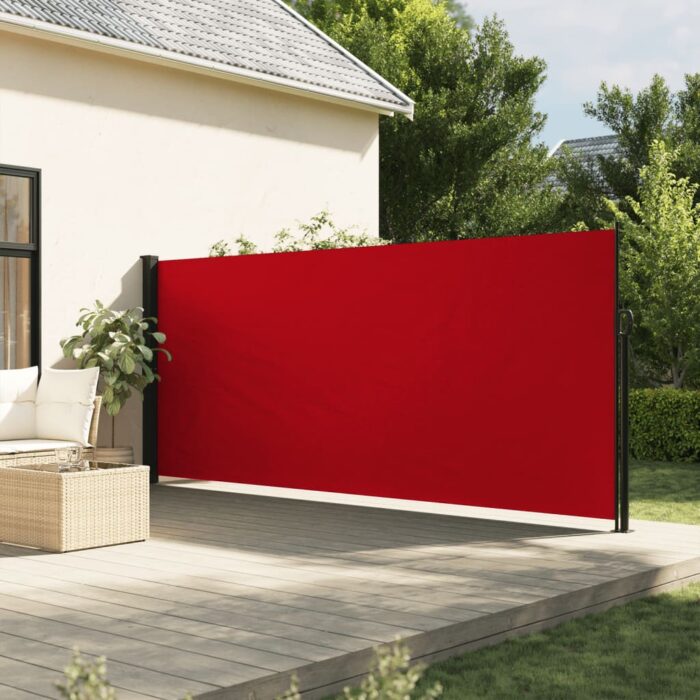 Auvent latéral rétractable rouge 180x600 cm – Image 1