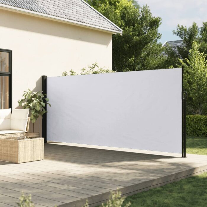 Auvent latéral rétractable blanc 180x600 cm – Image 1