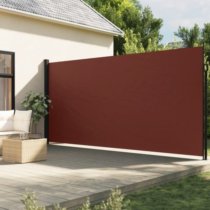 Auvent latéral rétractable marron 200x600 cm – Image 1