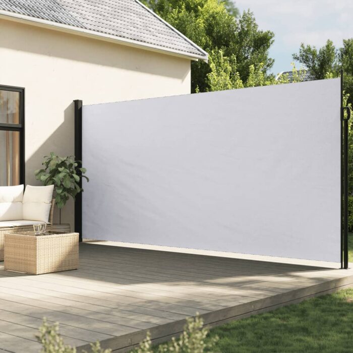 Auvent latéral rétractable blanc 200x600 cm – Image 1
