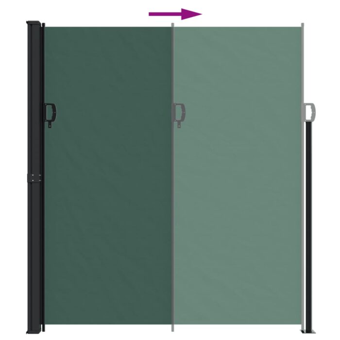 Auvent latéral rétractable vert foncé 220x600 cm – Image 3