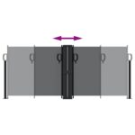 Auvent latéral rétractable noir 100x600 cm – Image 3