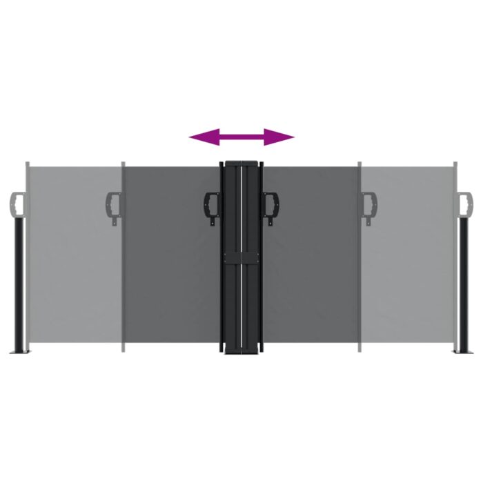 Auvent latéral rétractable noir 100x600 cm – Image 3