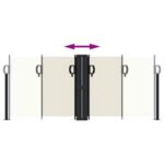 Auvent latéral rétractable crème 100x600 cm – Image 3