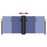 Auvent latéral rétractable bleu 100x600 cm – Image 3