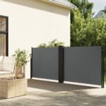 Auvent latéral rétractable anthracite 100x600 cm