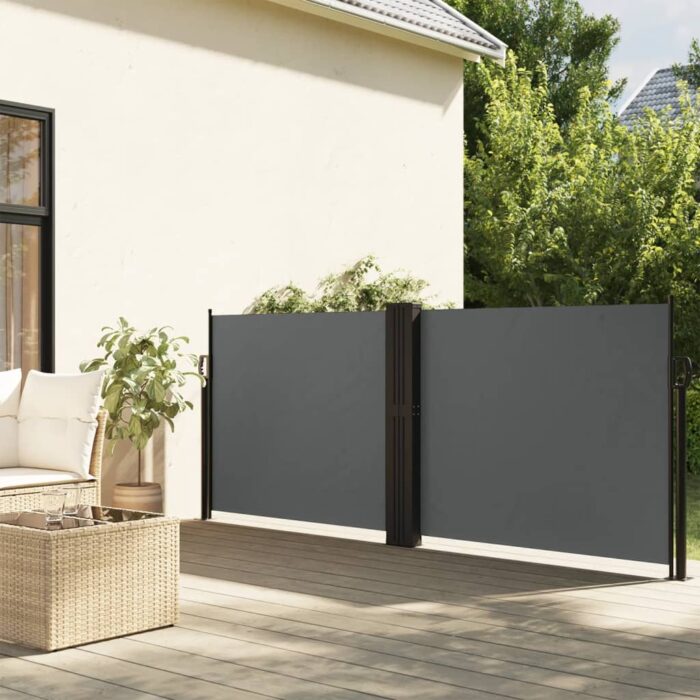 Auvent latéral rétractable anthracite 100x600 cm – Image 1
