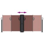Auvent latéral rétractable marron 100x600 cm – Image 3