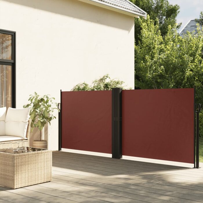 Auvent latéral rétractable marron 100x600 cm – Image 1