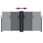 Auvent latéral rétractable noir 120x600 cm – Image 3