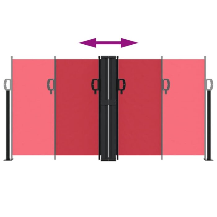 Auvent latéral rétractable rouge 120x600 cm – Image 3