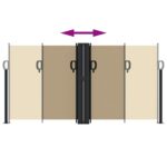 Auvent latéral rétractable beige 120x600 cm – Image 3