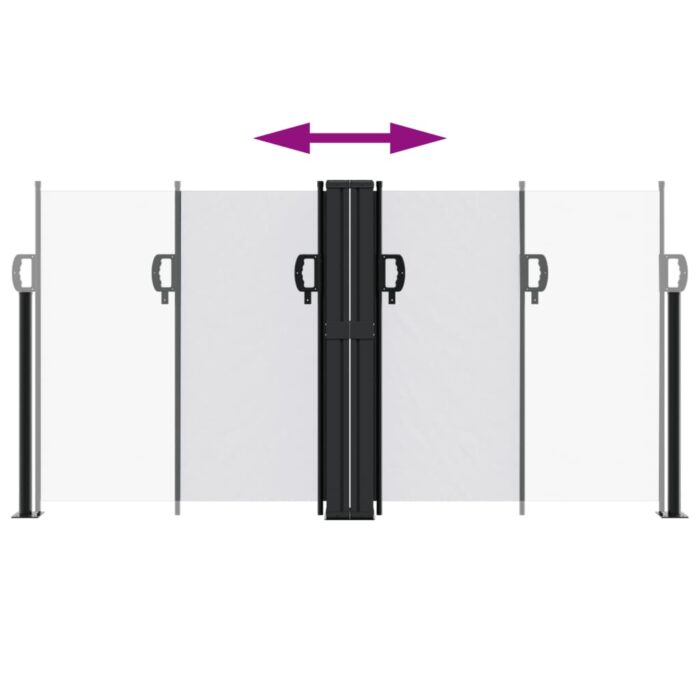 Auvent latéral rétractable blanc 120x600 cm – Image 3