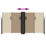 Auvent latéral rétractable taupe 120x600 cm – Image 3