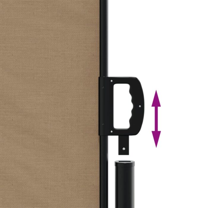 Auvent latéral rétractable taupe 120x600 cm – Image 4