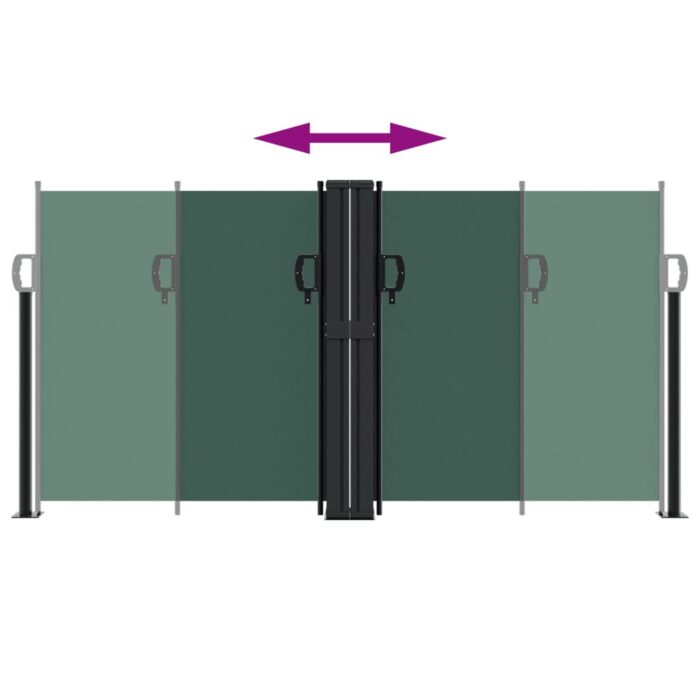 Auvent latéral rétractable vert foncé 120x600 cm – Image 3