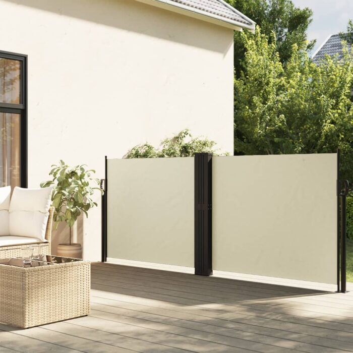 Auvent latéral rétractable crème 140x600 cm – Image 1