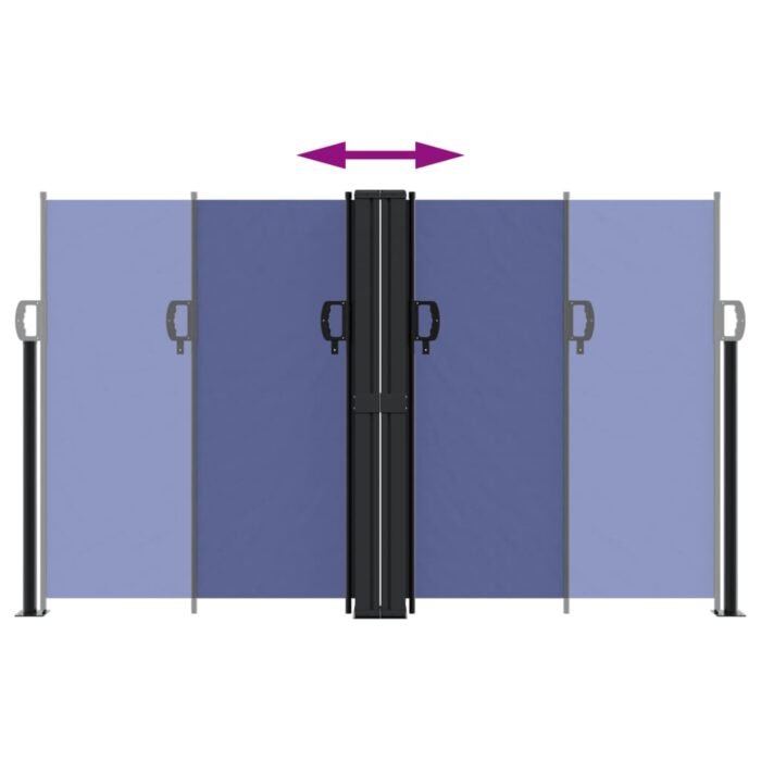 Auvent latéral rétractable bleu 140x600 cm – Image 3