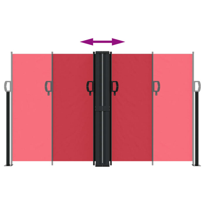 Auvent latéral rétractable rouge 140x600 cm – Image 3