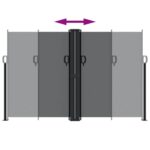 Auvent latéral rétractable noir 160x600 cm – Image 3