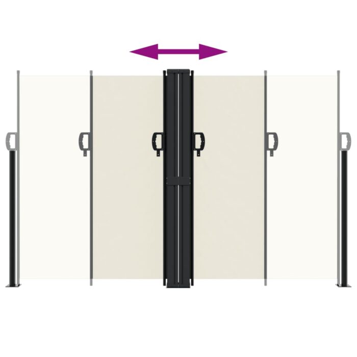 Auvent latéral rétractable crème 160x600 cm – Image 3
