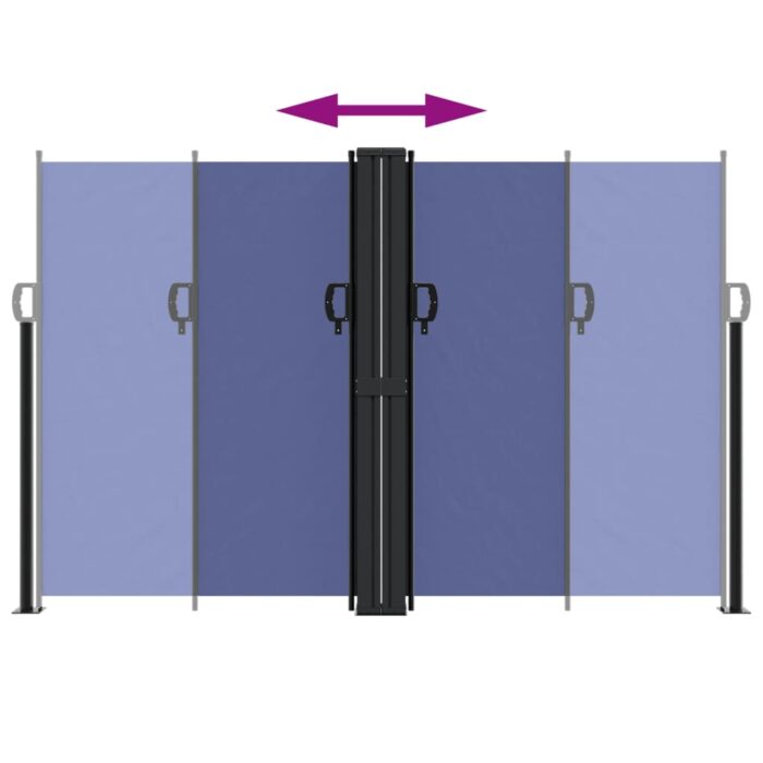 Auvent latéral rétractable bleu 160x600 cm – Image 3