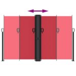 Auvent latéral rétractable rouge 160x600 cm – Image 3