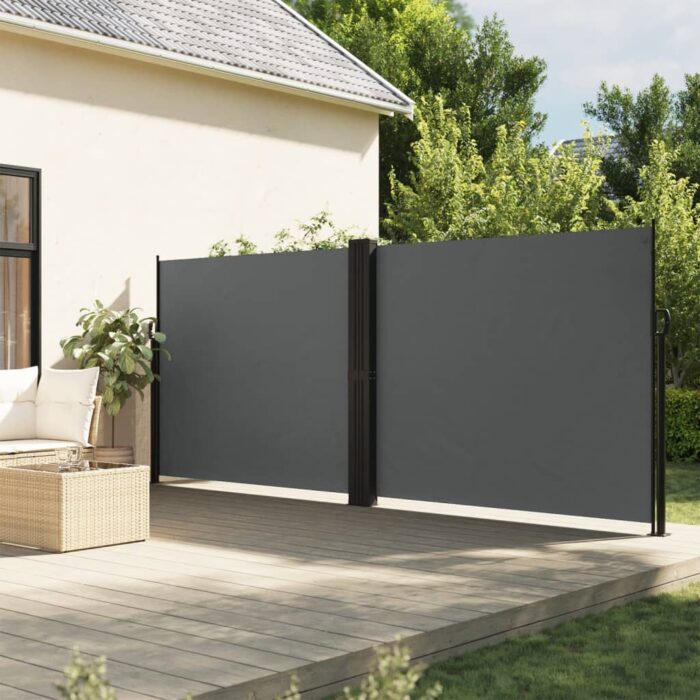 Auvent latéral rétractable anthracite 180x600 cm – Image 1