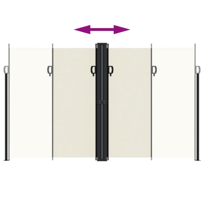Auvent latéral rétractable crème 200x600 cm – Image 3