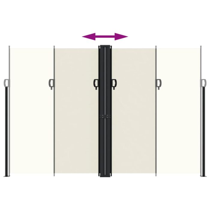 Auvent latéral rétractable crème 220x600 cm – Image 3