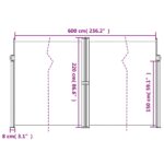 Auvent latéral rétractable crème 220x600 cm – Image 8