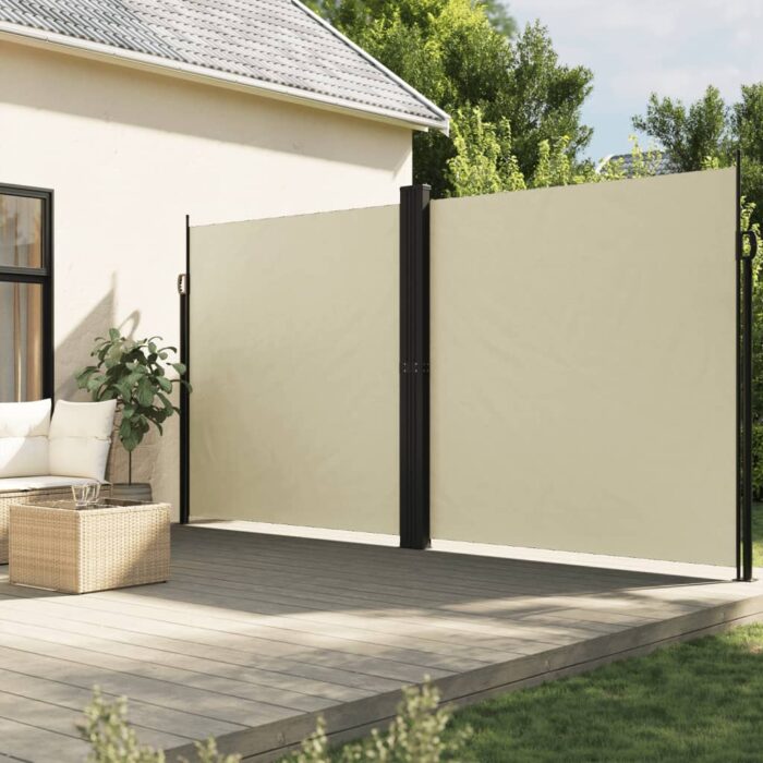 Auvent latéral rétractable crème 220x600 cm – Image 1