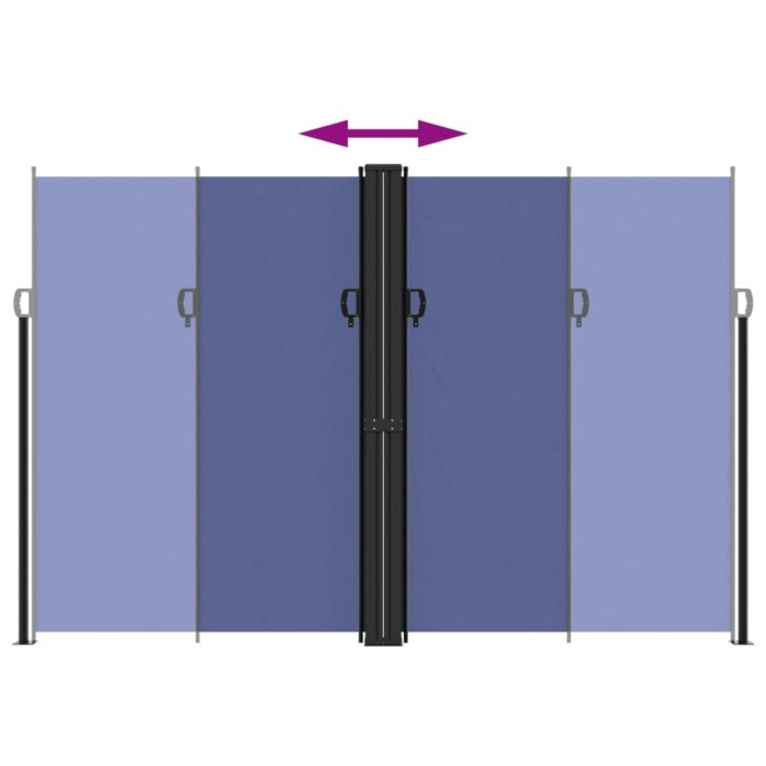 Auvent latéral rétractable bleu 220x600 cm – Image 3