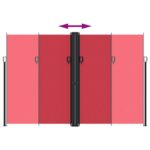 Auvent latéral rétractable rouge 220x600 cm – Image 3