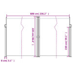 Auvent latéral rétractable rouge 220x600 cm – Image 8