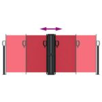 Auvent latéral rétractable rouge 100x1000 cm – Image 3