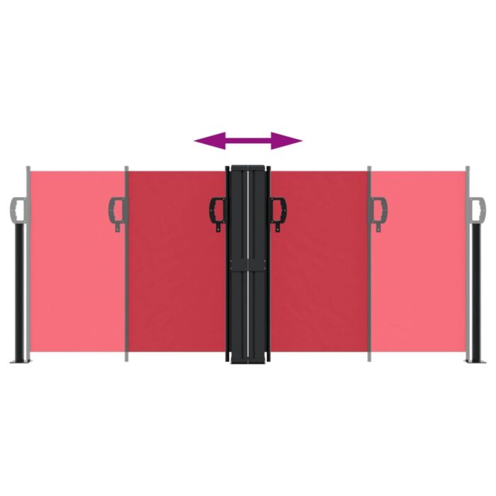 Auvent latéral rétractable rouge 100x1000 cm – Image 3
