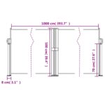 Auvent latéral rétractable rouge 100x1000 cm – Image 8