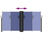 Auvent latéral rétractable bleu 120x1000 cm – Image 3