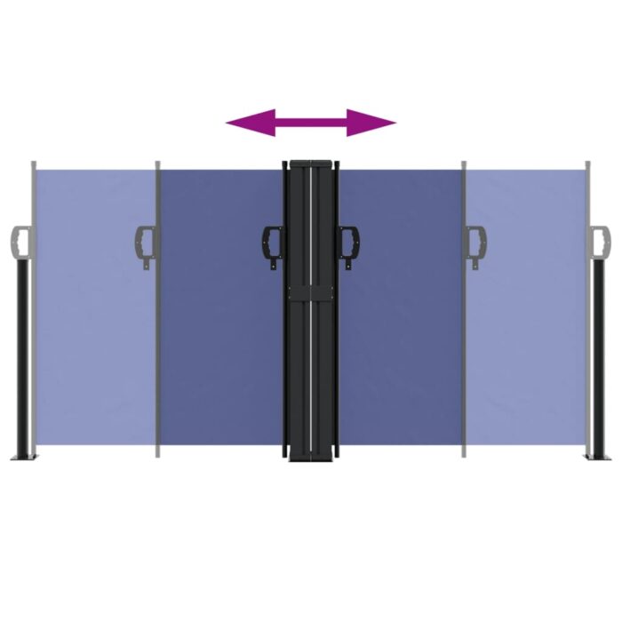 Auvent latéral rétractable bleu 120x1000 cm – Image 3