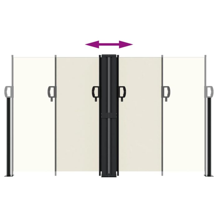 Auvent latéral rétractable crème 140x1000 cm – Image 3