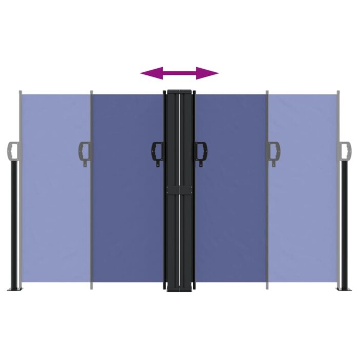 Auvent latéral rétractable bleu 140 x 1000 cm – Image 3