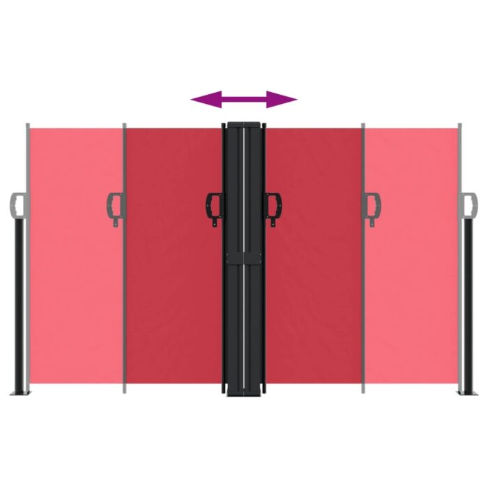 Auvent latéral rétractable rouge 140x1000 cm – Image 3