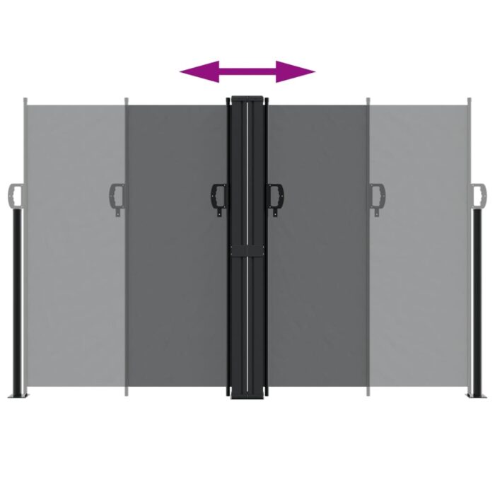 Auvent latéral rétractable noir 160x1000 cm – Image 3