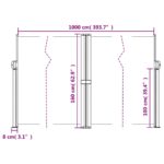 Auvent latéral rétractable crème 160x1000 cm – Image 8