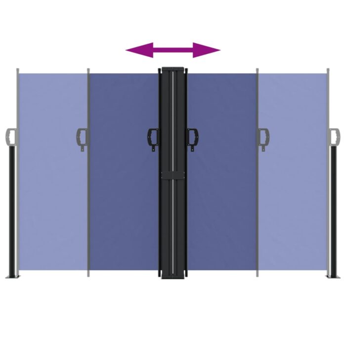 Auvent latéral rétractable bleu 160x1000 cm – Image 3