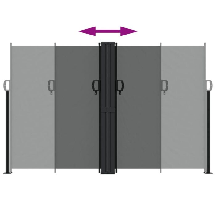 Auvent latéral rétractable anthracite 160x1000 cm – Image 3