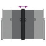 Auvent latéral rétractable noir 180x1000 cm – Image 3