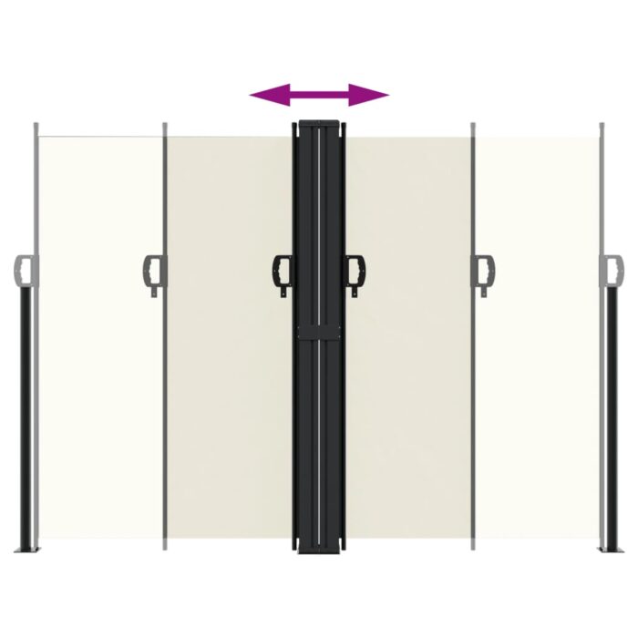 Auvent latéral rétractable crème 180x1000 cm – Image 3